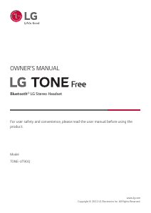 Manual LG TONE-UT90Q Headphone