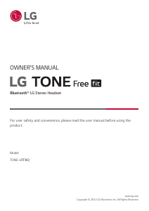 Manual LG TONE-UTF8Q Headphone