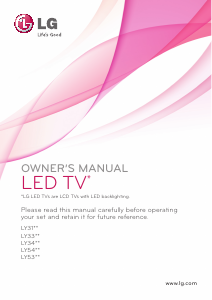 Manual LG 55LY331C LED Television