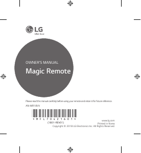 Manual LG AN-MR18VV Remote Control