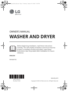Manual LG FWV696SSE Washer-Dryer