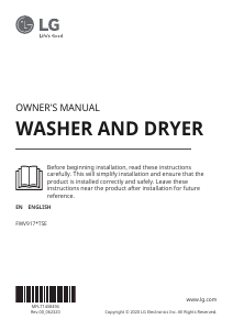 Manual LG FWV917BTSE Washer-Dryer