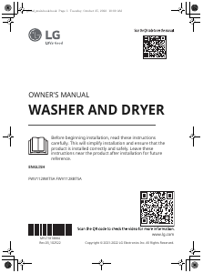 Manual LG FWV1128WTSA Washer-Dryer