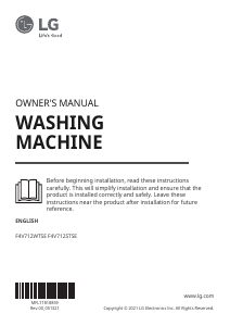 Manual LG F4V712STSE Washing Machine