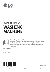 Manual LG F4V910BTSE Washing Machine