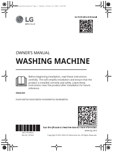 Handleiding LG F6V910WTSA Wasmachine