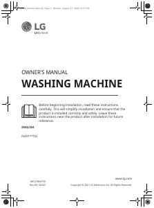 Manual LG F4V910WTSE Washing Machine