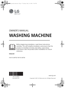 Handleiding LG F4V1012WTSE Wasmachine