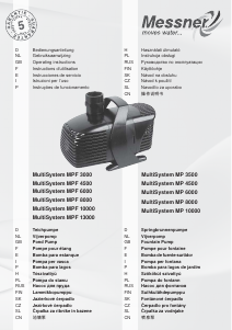 Handleiding Messner MultiSystem MP 4500 Fonteinpomp