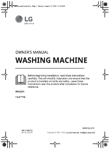 Manual LG F4V510SSE Washing Machine