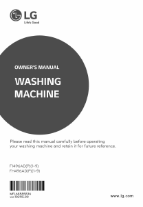 Manual LG F1496AD5 Washer-Dryer