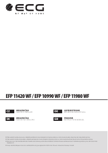 Návod ECG EFP 11420 WF Mraznička