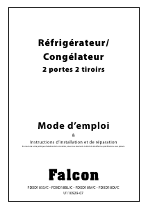 Mode d’emploi Falcon FDXD18BL/C Réfrigérateur combiné