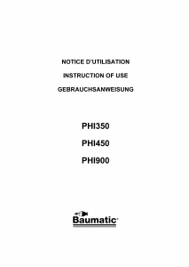 Mode d’emploi Baumatic PHI350 Table de cuisson