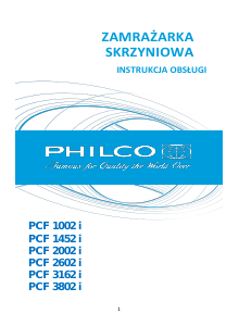 Instrukcja Philco PCF 1002 i Zamrażarka