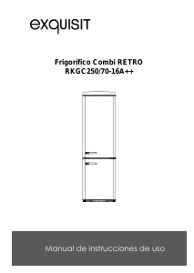 Manual de uso Exquisit RKGC250/70-16A++ Frigorífico combinado