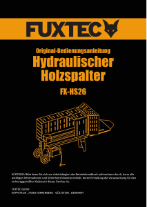 Bedienungsanleitung Fuxtec FX-HS26 Holzspalter