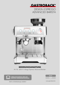 Manual Gastroback 42619 Advanced Barista Espresso Machine