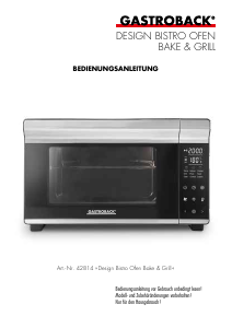 Bedienungsanleitung Gastroback 42814 Design Bistro Backofen