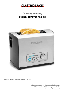 Manual Gastroback 42397 Design Pro 2S Toaster