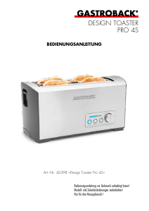 Bedienungsanleitung Gastroback 42398 Design Pro 4S Toaster