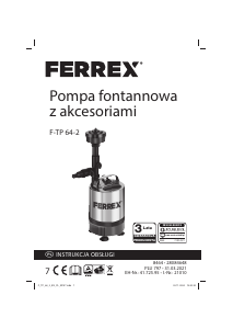 Instrukcja Ferrex F-TP 64-2 Pompa do fontanny