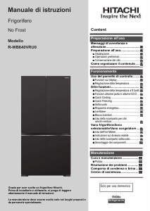 Manuale Hitachi R-WB640VRU0 Frigorifero-congelatore
