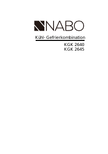 Manual NABO KGK 2645 Fridge-Freezer