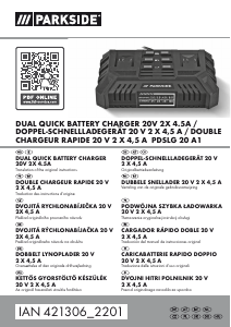 Manual de uso Parkside IAN 421306 Cargador de batería