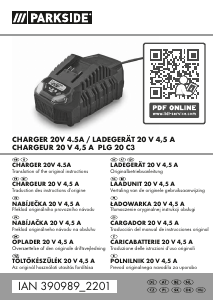 Instrukcja Parkside IAN 390989 Ładowarka akumulatorów