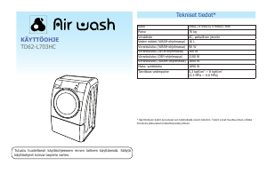 Käyttöohje Air Wash TD62-L703HC Pesukone