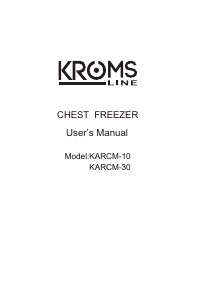 Manual de uso KromsLine KARCM-10 Congelador