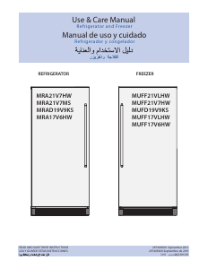 Manual de uso Frigidaire MRA17V6HW Refrigerador