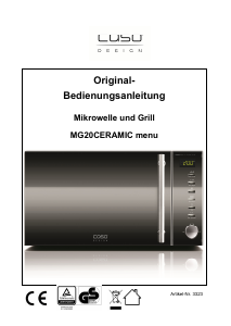 Manual Caso MG20CERAMIC Microwave