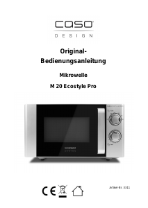 Mode d’emploi Caso M 20 Ecostyle Pro Micro-onde