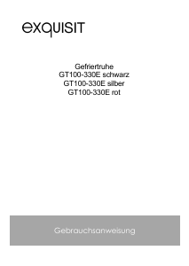 Bedienungsanleitung Exquisit GT 100-330E Gefrierschrank