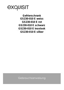 Bedienungsanleitung Exquisit GS 230-010E Gefrierschrank