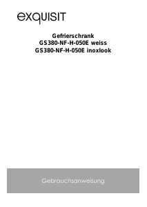 Bedienungsanleitung Exquisit GS 380-NF-H-050E Gefrierschrank