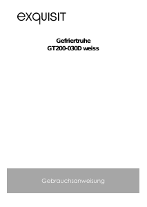 Bedienungsanleitung Exquisit GT 200-030D Gefrierschrank