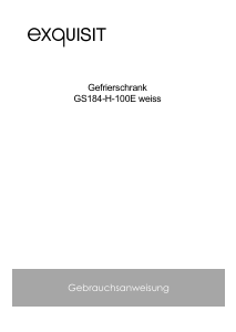 Bedienungsanleitung Exquisit GS 184-H-100E Gefrierschrank