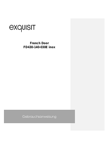 Bedienungsanleitung Exquisit FD 430-140-030E Kühl-gefrierkombination