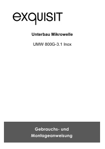 Bedienungsanleitung Exquisit UMW800G-3.1 Mikrowelle