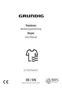 Manual Grundig GT77823WHF12 Dryer