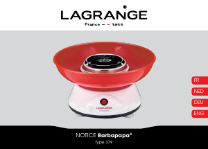 Handleiding Lagrange 379003 Barbapapa Suikerspinmachine