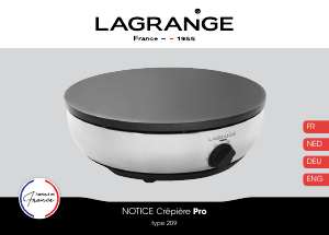 Handleiding Lagrange 209001 Pro Crepemaker