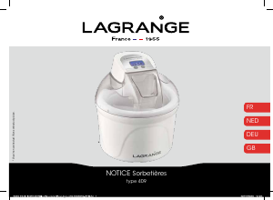 Manual Lagrange 409026 Ice Cream Machine