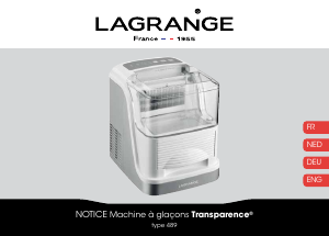 Handleiding Lagrange 489003 Transparence IJsblokjesmachine