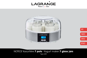 Manual Lagrange 439103 Yoghurt Maker