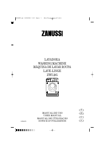 Manual Zanussi ZWI 285 Máquina de lavar roupa