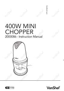 Manual VonShef 2000086 Chopper